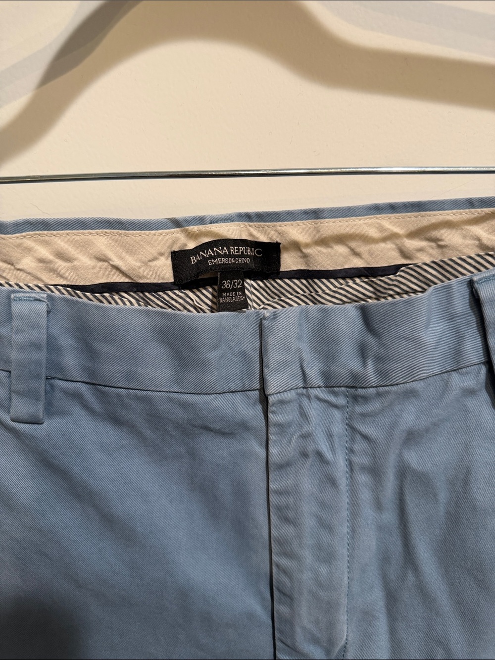 Banana Republic Men's Light Blue Dress Pants - Emerson Chino 36x32